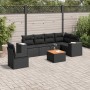 Set de comedor de jardín 7 pzas y cojines ratán sintético negro de , Conjuntos de jardín - Ref: Foro24-3257798, Precio: 453,4...