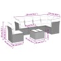 Set de comedor de jardín 7 pzas y cojines ratán sintético negro de , Conjuntos de jardín - Ref: Foro24-3217705, Precio: 438,2...