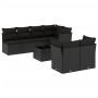 Set de sofás de jardín 8 piezas y cojines ratán sintético negro de , Conjuntos de jardín - Ref: Foro24-3249134, Precio: 519,7...