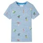 Camiseta infantil azul mélange 140 de , Camisetas para niños - Ref: Foro24-12228, Precio: 8,92 €, Descuento: %