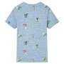 Camiseta infantil azul mélange 140 de , Camisetas para niños - Ref: Foro24-12228, Precio: 8,92 €, Descuento: %
