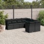 Set de sofás de jardín 8 piezas y cojines ratán sintético negro de , Conjuntos de jardín - Ref: Foro24-3218585, Precio: 514,2...