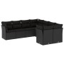 Set de sofás de jardín 8 piezas y cojines ratán sintético negro de , Conjuntos de jardín - Ref: Foro24-3218585, Precio: 514,2...