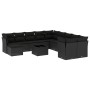 Set de sofás de jardín 12 piezas cojines ratán sintético negro de , Conjuntos de jardín - Ref: Foro24-3218615, Precio: 720,28...
