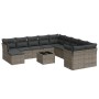 Set de sofás de jardín 12 pzas con cojines ratán sintético gris de , Conjuntos de jardín - Ref: Foro24-3218620, Precio: 676,2...