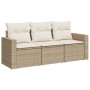 Juego de sofás de jardín con cojines beige 3 pzas ratán PE de , Conjuntos de jardín - Ref: Foro24-3218648, Precio: 216,57 €, ...