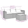 Set de sofás de jardín 4 pzas y cojines ratán sintético gris de , Conjuntos de jardín - Ref: Foro24-3218660, Precio: 239,81 €...
