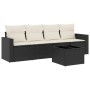 Set de muebles de jardín 5 pzas y cojines ratán sintético negro de , Conjuntos de jardín - Ref: Foro24-3218676, Precio: 289,1...