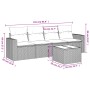 Set de muebles de jardín 5 pzas y cojines ratán sintético negro de , Conjuntos de jardín - Ref: Foro24-3218676, Precio: 289,1...