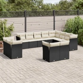 Set de sofás de jardín 12 piezas cojines ratán sintético negro de , Conjuntos de jardín - Ref: Foro24-3218526, Precio: 787,79...