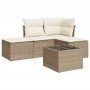 Juego de sofás jardín con cojines 5 pzas ratán sintético beige de , Conjuntos de jardín - Ref: Foro24-3217488, Precio: 281,18...