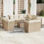 Set de sofás de jardín 12 pzas y cojines ratán sintético marrón de , Conjuntos de jardín - Ref: Foro24-3218518, Precio: 885,0...