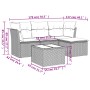 Set de muebles de jardín 5 pzas y cojines ratán sintético negro de , Conjuntos de jardín - Ref: Foro24-3217546, Precio: 262,4...