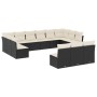 Set de sofás de jardín y cojines 13 pzas ratán sintético negro de , Conjuntos de jardín - Ref: Foro24-3218386, Precio: 655,03...