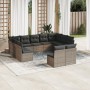 Set de sofás de jardín 11 pzas y cojines ratán sintético gris de , Conjuntos de jardín - Ref: Foro24-3218350, Precio: 605,30 ...