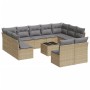 Set de sofás de jardín 12 pzas y cojines ratán sintético marrón de , Conjuntos de jardín - Ref: Foro24-3218359, Precio: 643,4...