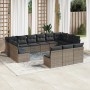Set sofás de jardín con cojines 13 piezas ratán sintético gris de , Conjuntos de jardín - Ref: Foro24-3218390, Precio: 717,00...