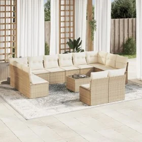Set sofás de jardín con cojines 13 pzas ratán sintético beige de , Conjuntos de jardín - Ref: Foro24-3218378, Precio: 784,76 ...