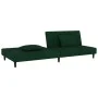 Sofá cama de 2 plazas con dos almohadas terciopelo verde oscuro de , Sofás - Ref: Foro24-375912, Precio: 240,94 €, Descuento: %