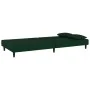 Sofá cama de 2 plazas con dos almohadas terciopelo verde oscuro de , Sofás - Ref: Foro24-375912, Precio: 240,94 €, Descuento: %