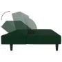 Sofá cama de 2 plazas con dos almohadas terciopelo verde oscuro de , Sofás - Ref: Foro24-375912, Precio: 240,94 €, Descuento: %