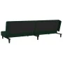 Sofá cama de 2 plazas con dos almohadas terciopelo verde oscuro de , Sofás - Ref: Foro24-375912, Precio: 240,94 €, Descuento: %