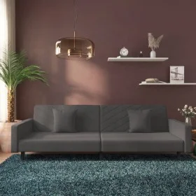 Zweiplätziges Schlafsofa mit zwei dunkelgrauen Samtkissen. von , Sofas - Ref: Foro24-375919, Preis: 269,26 €, Rabatt: %