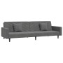 Sofá cama de 2 plazas con dos almohadas terciopelo gris oscuro de , Sofás - Ref: Foro24-375919, Precio: 272,54 €, Descuento: %