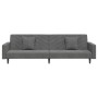Sofá cama de 2 plazas con dos almohadas terciopelo gris oscuro de , Sofás - Ref: Foro24-375919, Precio: 272,54 €, Descuento: %