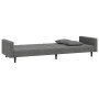 Sofá cama de 2 plazas con dos almohadas terciopelo gris oscuro de , Sofás - Ref: Foro24-375919, Precio: 272,54 €, Descuento: %