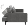 Sofá cama de 2 plazas con dos almohadas terciopelo gris oscuro de , Sofás - Ref: Foro24-375919, Precio: 272,54 €, Descuento: %