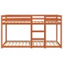 Litera de madera maciza de pino marrón cera 80x200 cm de , Camas y accesorios - Ref: Foro24-844828, Precio: 147,56 €, Descuen...