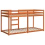 Litera de madera maciza de pino marrón cera 80x200 cm de , Camas y accesorios - Ref: Foro24-844828, Precio: 147,56 €, Descuen...