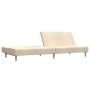Sofá cama de 2 plazas tela color crema de , Sofás - Ref: Foro24-375726, Precio: 244,42 €, Descuento: %
