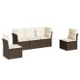 Set comedor de jardín 5 piezas y cojines ratán sintético marrón de , Conjuntos de jardín - Ref: Foro24-3217353, Precio: 343,1...