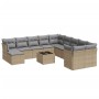 Set de sofás de jardín 12 pzas y cojines ratán sintético marrón de , Conjuntos de jardín - Ref: Foro24-3250458, Precio: 773,3...