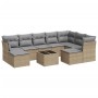 Juego de sofás jardín con cojines beige 10 pzas ratán sintético de , Conjuntos de jardín - Ref: Foro24-3250418, Precio: 627,6...