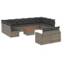 Set sofás de jardín con cojines 13 piezas ratán sintético gris de , Sofás modulares de exterior - Ref: Foro24-3224359, Precio...