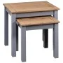 Mesas apilables 2 uds madera maciza de pino Panama Range gris de vidaXL, Mesas auxiliares - Ref: Foro24-282677, Precio: 74,86...