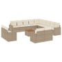 Set sofás de jardín 14 pzas con cojines ratán sintético beige de , Sofás modulares de exterior - Ref: Foro24-3224399, Precio:...