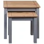 Mesas apilables 2 uds madera maciza de pino Panama Range gris de vidaXL, Mesas auxiliares - Ref: Foro24-282677, Precio: 74,86...