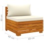 Muebles de jardín 6 piezas con cojines madera maciza de acacia de , Conjuntos de jardín - Ref: Foro24-3087286, Precio: 858,77...