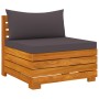 Muebles de jardín 6 piezas con cojines madera maciza de acacia de , Conjuntos de jardín - Ref: Foro24-3087317, Precio: 888,01...