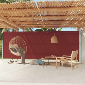 Toldo lateral retráctil de jardín rojo 200x600 cm de , Sombrillas - Ref: Foro24-317973, Precio: 120,54 €, Descuento: %