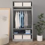 Armario de madera contrachapada gris hormigón 100x50x200 cm de , Armarios roperos - Ref: Foro24-800229, Precio: 178,97 €, Des...