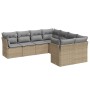 Juego de sofás de jardín con cojines beige 8 pzas ratán PE de , Conjuntos de jardín - Ref: Foro24-3250428, Precio: 543,48 €, ...