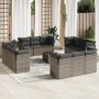 Set sofás de jardín con cojines 13 piezas ratán sintético gris de , Conjuntos de jardín - Ref: Foro24-3217340, Precio: 826,18...