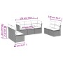 Set de sofás de jardín 7 piezas con cojines ratán PE gris de , Conjuntos de jardín - Ref: Foro24-3217410, Precio: 393,36 €, D...