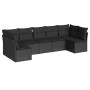 Set de comedor de jardín 7 pzas y cojines ratán sintético negro de , Conjuntos de jardín - Ref: Foro24-3217425, Precio: 419,7...