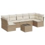 Juego de sofás de jardín con cojines beige 8 pzas ratán PE de , Conjuntos de jardín - Ref: Foro24-3217438, Precio: 484,57 €, ...